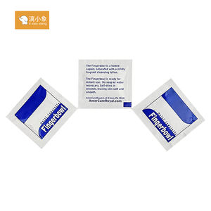 Lenços de Limpeza Descartáveis Personalizados de Fábrica com Marca Própria, Embalagem Individual, Ecológicos, de Tecido Não Tecido, Perfumados, para Rosto e Uso em Restaurantes - Product Image 1