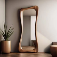 Ensemble de décoration de chambre mobile en bois avec éclairage simple, coiffeuse moderne rotative, designs de chambre à coucher, miroir de maquillage