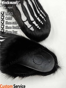 Pantuflas de Felpa Personalizadas 2026, Sandalias Cálidas con Bordado y Forro de Peluche Suave para Hombre - Product Image 5