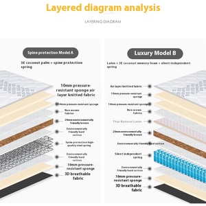Materasso Ibrido Dalenahah Design Moderno con Molle Indipendenti, Letto Matrimoniale a Media Rigidità, Arredo Multifunzione con Funzione Rinfrescante, 20-22cm - Product Image 3