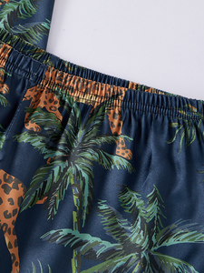 Pijamas al por mayor para mujer, conjunto de dos piezas de primavera y otoño, <span class=keywords><strong>cárdigan</strong></span> de manga corta con solapa, estilo informal, con estampado de dibujos animados, para uso doméstico. - Product Image 4