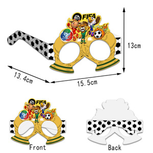 Occhiali di <span class=keywords><strong>Carta</strong></span> con Manico per Festa a Tema USA-Canada-Messico 2026, Accessori per Foto e Decorazioni a Tema Calcio - Product Image 2