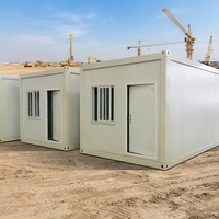 Villa pliante de type Z à l'épreuve des cyclones de luxe personnalisée 20ft/40ft maison conteneur pliable préfabriquée avec salle de bain pour bureau de chantier