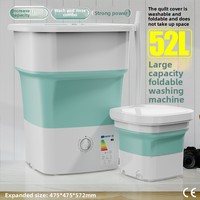 Lave-linge portable électrique à chargement par le haut de 52 L pour sous-vêtements et chaussettes, 110 V/220 V, nouveau design, mini lave-linge portable pour la maison