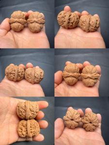 Paire de fidget toys artisanaux en bois naturel - Jouet de massage des mains anti-stress avec option de gravure personnalisée - Product Image 3