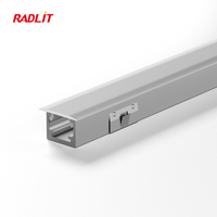 Lampu Kabinet LED Tersembunyi dengan Sensor Gerak IR Modern untuk Lemari Dapur, Lemari Pakaian, Aluminium & Plastik 3000K