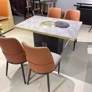 Ensemble de <span class=keywords><strong>table</strong></span> de <span class=keywords><strong>barbecue</strong></span> coréen extérieur commercial <span class=keywords><strong>Table</strong></span> de foyer <span class=keywords><strong>Barbecue</strong></span> au charbon de bois avec <span class=keywords><strong>table</strong></span> en marbre 4 chaises pour hôtels restaurants - Product Image 2