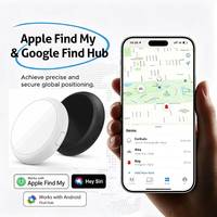 Pelacak GPS Smart Tag Bersertifikasi MFi, Air Tag Anti Hilang, Pencari Kunci Mini untuk Dompet, Tas, Kartu, iOS, Bekerja dengan Apple Find My Hub