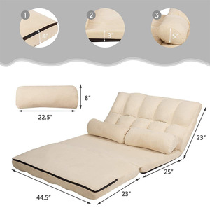Convertible <b>Sofa</b> Bed Foldable Multifunctional Single Double Size For <b>Small</b> Apartments Bedroom Living Room Floor Use - Product Image 4