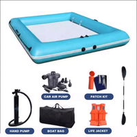 Ponton flottant pour la pêche en yacht, moteur et tente en option, plateforme gonflable, quai