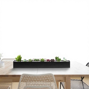 Gnee GN-PR-610 <b>Square</b> Steel Galvanized Eco-Friendly Contemporary Raised Garden Flower <b>Pot</b> for Home Indoor Use American Style - Product Image 1