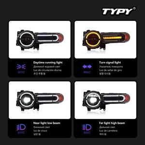 TYPY for the 07-20 Toyota FJ Cruiser Headlight with <b>LED</b> Lens Modification Daytime <b>Light</b> Flowing <b>Light</b> Turn signal <b>Plug</b> and Play - Product Image 3