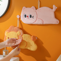 BILOV Cute Animal Hand Towel, Thick Microfiber Drying Cloth for Kitchen, Quick-Dry Soft Hand Towel