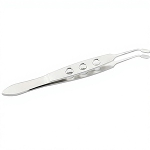 Surtechs Gland Forceps de massage à tête droite pour déboucher les blocages, masseurs de graisse, chirurgicaux pour paupières, en acier inoxydable, réutilisables - Product Image 1