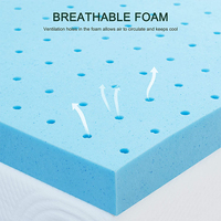 Surmatelas orthopédique de luxe en mousse à mémoire de forme, hypoallergénique, durable, amovible, personnalisable, haute densité, pour chambre et école, vente en gros