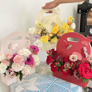 Cajas de Regalo con Diseño Floral <span class=keywords><strong>para</strong></span> el Día de la Madre, con Asa y Mariposas 3D, <span class=keywords><strong>para</strong></span> Cumpleaños, Bodas y San Valentín - Product Image 3