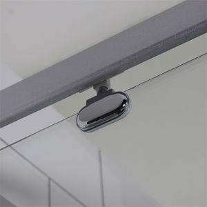 Oumeiga Cabine de <span class=keywords><strong>douche</strong></span> <span class=keywords><strong>italienne</strong></span> pré-assemblée Verre carré avec cadre Pivot Style ouvert pour salle de bain d'hôtel - Product Image 6