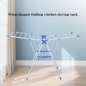 Nhà Máy Giá Quần Áo Khô Giá Ngoài Trời Sàn Giặt Thường vụ Thép Vải Khô Giá Máy Sấy Thép Khăn Móc Áo Airer - Product Image 5
