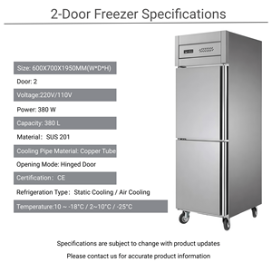Congelador Vertical Profesional <span class=keywords><strong>para</strong></span> Cocina con Puerta de Cierre Automático, Almacenamiento de Alimentos Congelados <span class=keywords><strong>para</strong></span> <span class=keywords><strong>Restaurante</strong></span>, Precio de Fábrica - Product Image 3