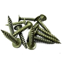 Tornillos autorroscantes de cabeza plana con accionamiento cuadrado, recubrimiento Ruspert, M3.9, punta afilada, 1 1/2 pulgadas