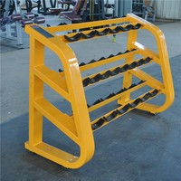Excellent service, fournisseur d'usine MND, équipement de fitness en acier, étagère à haltères, 3 niveaux, support hexagonal pour haltères