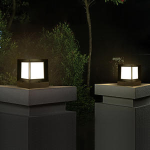 Luz de pilar de jardín LED con energía Solar, farol de poste de valla para exteriores, lámpara de puerta decorativa, farol de montaje de <span class=keywords><strong>muelle</strong></span> para decoración de puerta - Product Image 2
