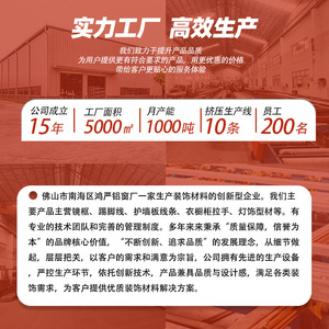 Profils en aluminium de l'industrie aluminiumère Foshan Hongyan 8.15 15 en alliage anodisé brossé pour la décoration intérieure et les matériaux de construction - Product Image 3