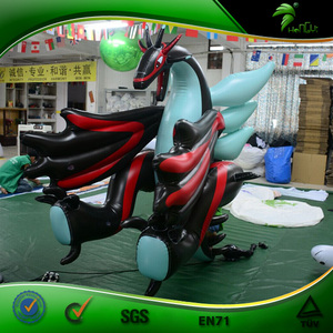 <strong>Large</strong> Soft PVC <strong>Inflatable</strong> Blue and Black Laying Dragon with Sph Hole Sexy for Men - Product Image 1