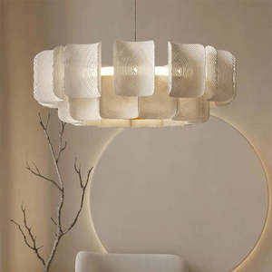 Nordic Wabi-sabi Wind Led Lustre Designer Plafonniers Acrylique Pendentif Lumière pour La Maison Hôtel Restaurant - Product Image 3