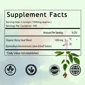 OEM/ODM Erba di Capra Cornuta Biologica per Uomini e Donne, Polvere di Epimedium Biologica per Energia e Potenziamento del Sistema Immunitario - Product Image 2