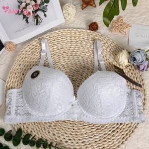 B160 # <span class=keywords><strong>reggiseno</strong></span> Push up morbido traspirante per tutte le stagioni <span class=keywords><strong>con</strong></span> <span class=keywords><strong>ferretto</strong></span> in pizzo a fiocco spalline Sexy biancheria intima per tutte le stagioni - Product Image 2