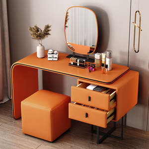 Moderna Toeletta da Camera da Letto per Donna con Mobile Integrato, 2 Cassetti Portaoggetti e Specchio Illuminato - Product Image 4