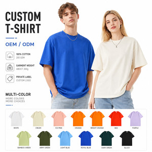 เสื้อยืดโลโก้สั่งทำ ผู้ชาย ผู้หญิง พรีเมียม ผ้าฝ้าย 100% 200 กรัม หนานุ่ม ทรงโอเวอร์ไซส์ ไหล่ตก สตรีทแวร์ รับผลิตแบรนด์ส่วนตัว OEM - Product Image 1