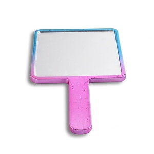 Custom Private Label Square UV Printing Multi-color Plastic Single Side Handheld <b>Mirror</b> - Product Image 2