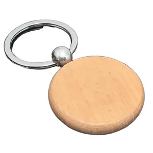 China Manufacturer Engraved Custom Logo Blank Wood Key Chain custom shape key ring wood