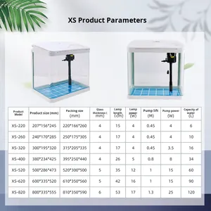 Aquarium écologique, aménagement paysager, poisson rouge, aquarium en verre, couvercle, salon, bureau, <span class=keywords><strong>tortue</strong></span>, petit rectangulaire - Product Image 4