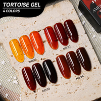 JTING Nouveau Design Vernis Gel Effet Translucide Tortoise Amber, Vernis Gel Effet Cristal Gelée Coquille de Tortue, Personnalisation de Marque OEM/ODM