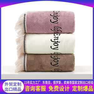 Toalla de Baño de Microfibra Kim Ryan 35x75cm 50x100cm 70x140cm Bordada de Secado Rápido Tamaño Adulto - Product Image 4