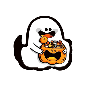 DAMAI Customized Halloween Theme Party Supplies Disposable Little Ghost Shape Paper Plate Napkin Cup Tableware Set - Product Image 3