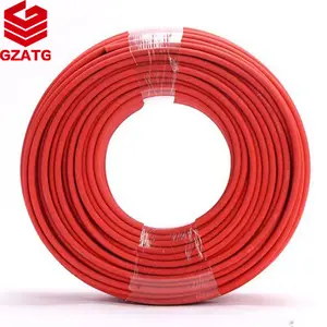 Solar PV Cable Wire 14 12 10 8 AWG Red & Black Tinned Copper Double Sheathed Wire for Solar System