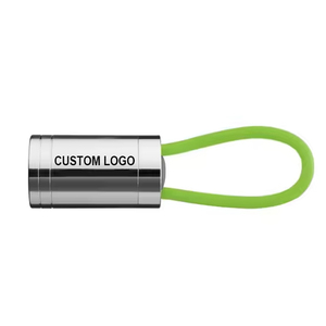 China OEM Promotion Gift Super Bright 6LED Mini Flashlight Keychain with Changeable Color Silicone Bracelet AAA Battery