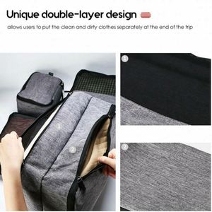 Échantillon gratuit de cubes de rangement imperméables, lot de 3, sacs de compression pour bagages de voyage avec trousse de toilette - Product Image 4