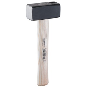 Vaso quadrato in alluminio DIN 6475 con manico in legno, ideale per miscelare e trasportare cemento in cantiere. - Product Image 1