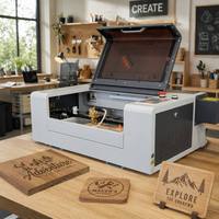 Nouvelle machine de gravure et de découpe au laser CO2 professionnelle, CNC, refroidie par eau, pour bois, acrylique, pierre, verre, plastique, papier, cuir, DXF