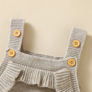 Mimixiong Offre Spéciale mignon printemps été enfant en bas âge combinaison vêtements printemps été bouton bébé tricoté barboteuse pour fille garçon - Product Image 6