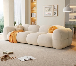Juego de Muebles de Sala de Estar de Diseño Moderno en Oferta, Material de Pana de Color Sólido, Muebles Reclinables Modulares / Sala de Estar Moderna - Product Image 4