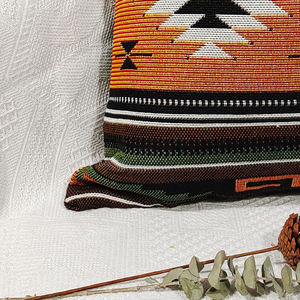 <span class=keywords><strong>Housse</strong></span> de coussin en polyester/coton de qualité supérieure, style bohème, design original tissé géométrique abstrait, pour la lecture et le repos au lit - Product Image 5