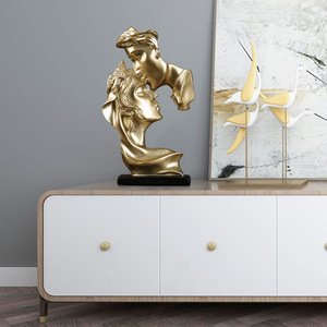 Mystic Arts Resin Couple Sculpture Gold Silver European Style Home Decor Figure 7128F - Product Image 2