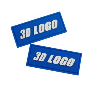 Patchs de logo en silicone 3D en caoutchouc thermocollants personnalisés pour le branding de t-shirts, sweats à capuche, vêtements de sport et tenues décontractées - Product Image 3