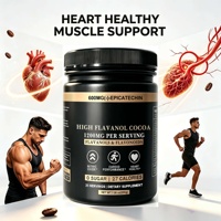 Poudre de cacao à haute flavanol avec booster d'oxyde nitrique d'épicatéchine 600mg pour supplément végétalien cardiovasculaire